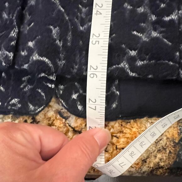 CAbi Women's Jacquard Paisley Wool Blend Midnight Navy Blazer - SIZE 8 - Picture 9 of 9